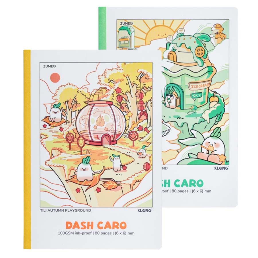 Vở Dash Caro K.Long May, Dán Gáy Tili Seasonal Playgound B5 TB209 80Tr