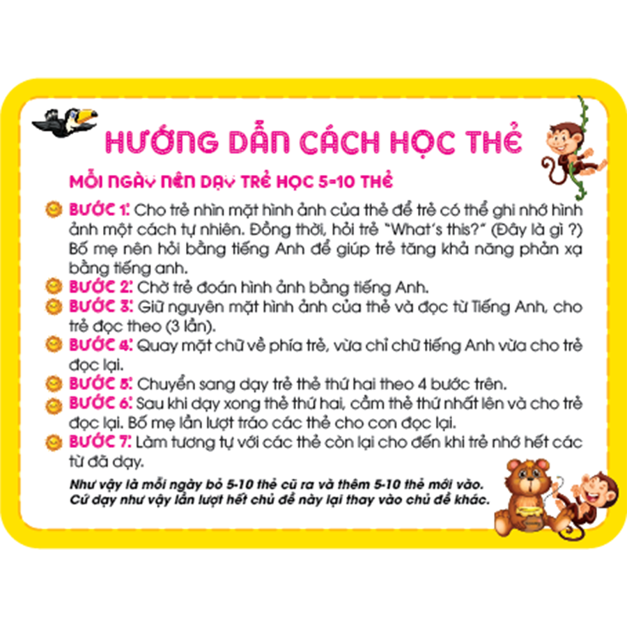 Thẻ Học Thông Minh Song Ngữ Anh - Việt - Động Vật Hoang Dã