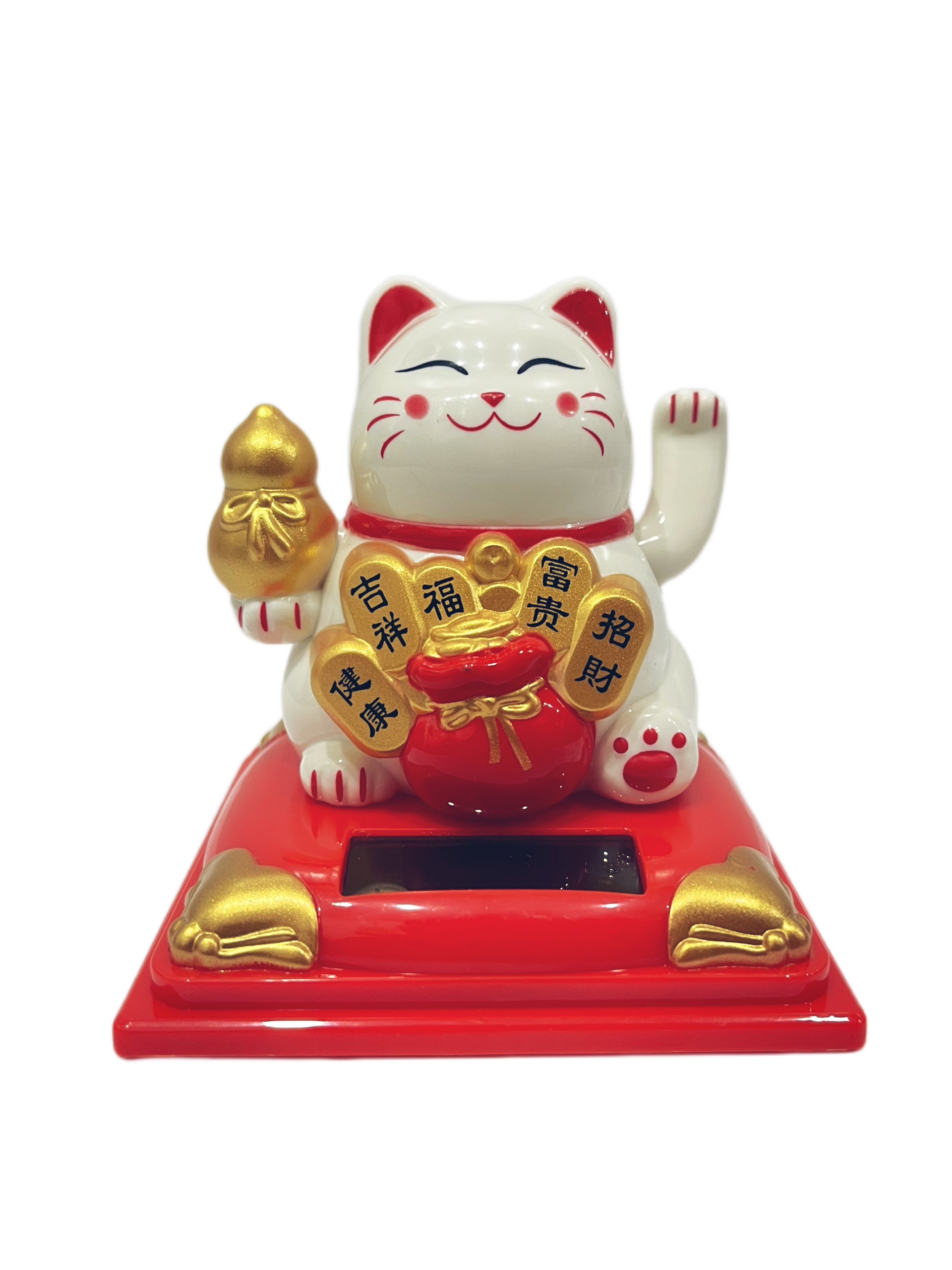 Mèo Thần Tài Hộp Mika Đế Điện Tử