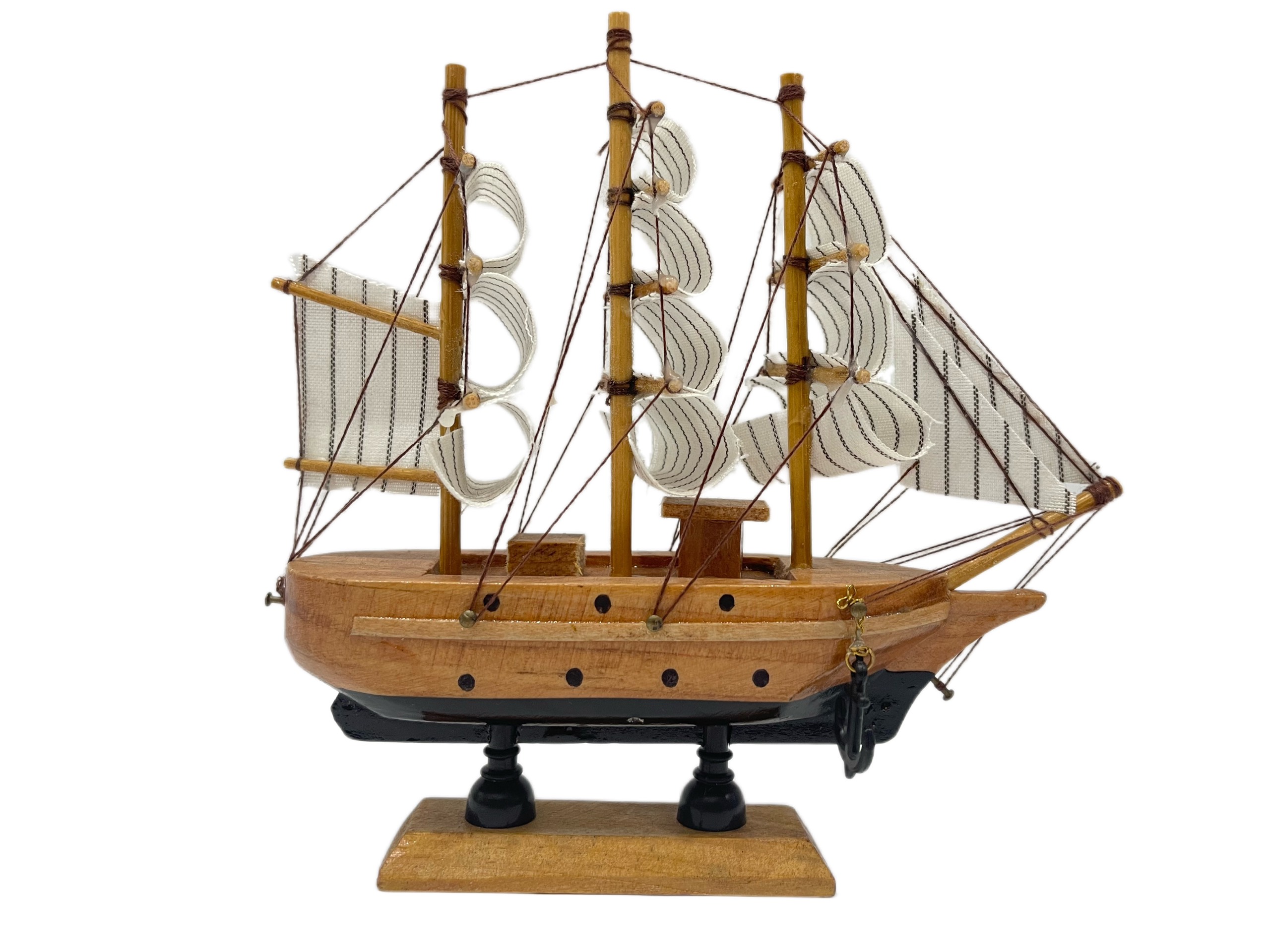 Thuyền Gỗ Đế Cao 33cm 240210