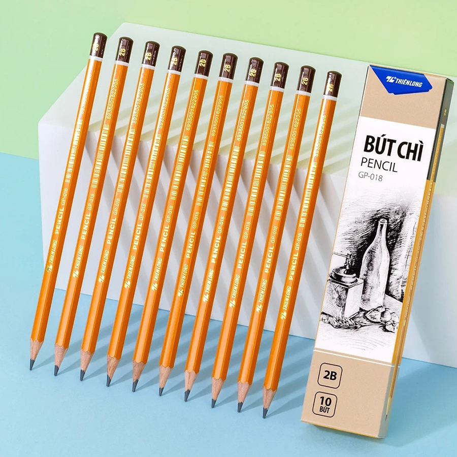 Hộp 10 Bút Chì Gỗ 2B Thiên Long GP-018