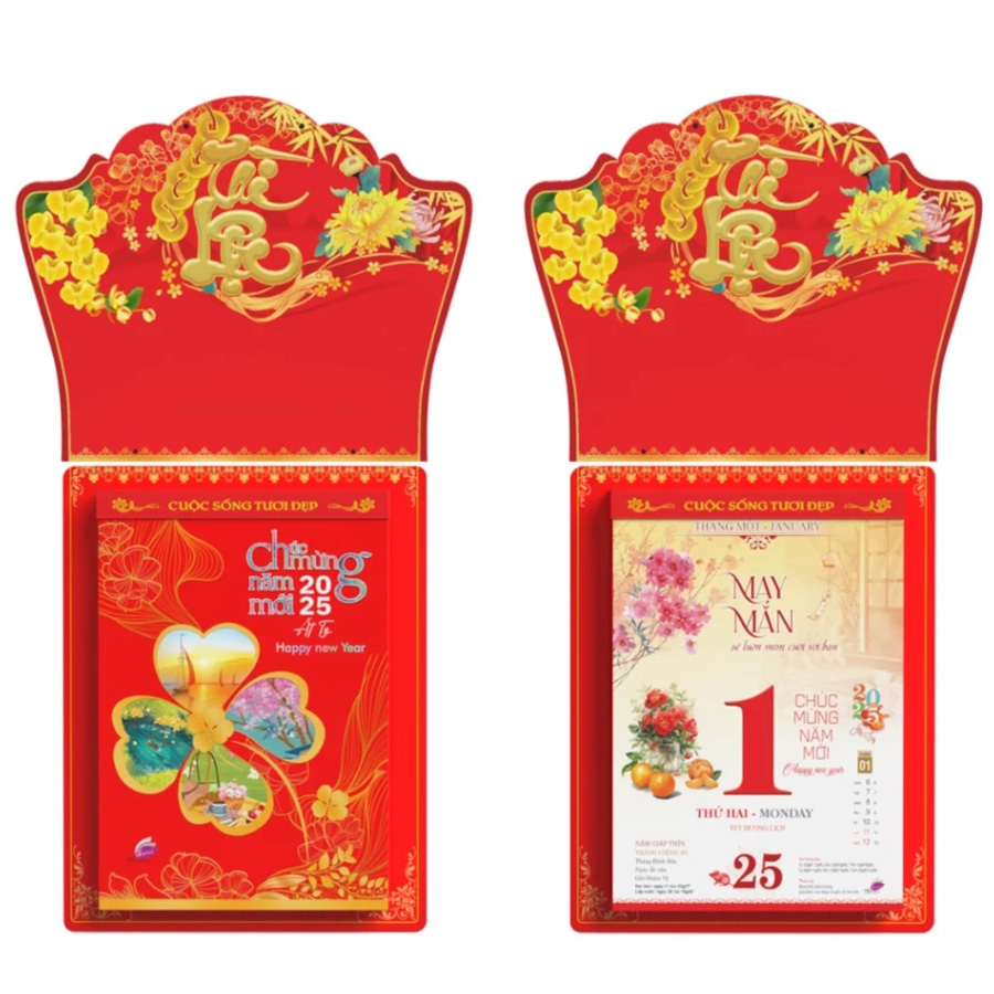 Lịch 2025 Bloc Cực Đại - Cuộc Sống Tươi Đẹp (Khánh Tài Lộc) (SV06A)