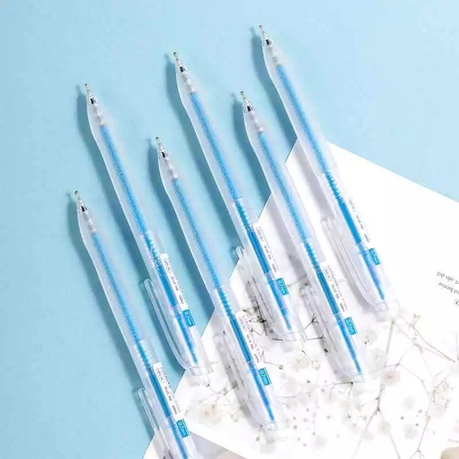 Combo 5 Bút Bi Dầu Deli EQ80-Bl Màu Xanh 0.7mm