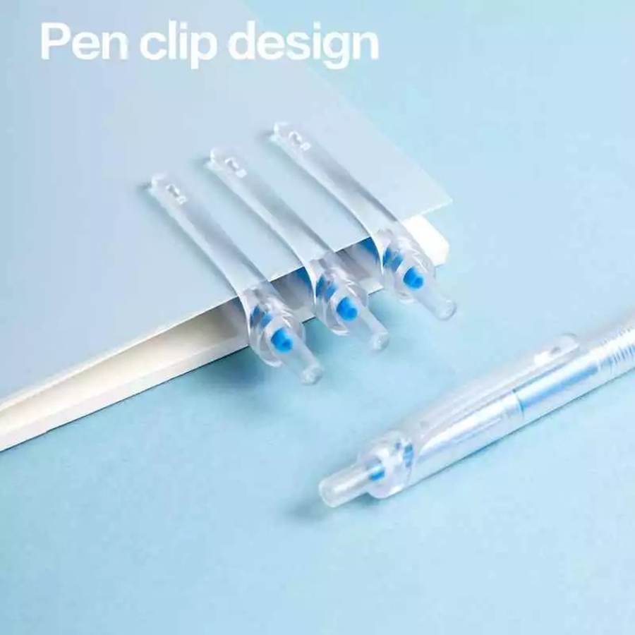 Combo 5 Bút Bi Dầu Deli EQ80-Bl Màu Xanh 0.7mm