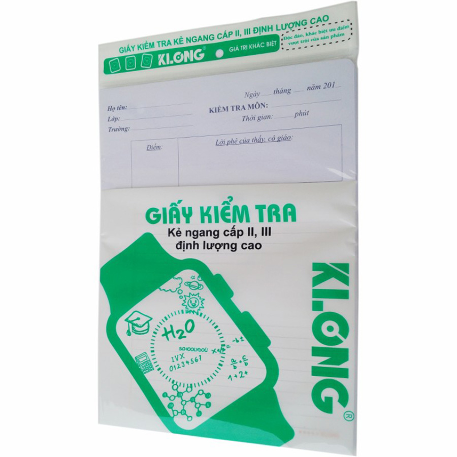 Giấy Kiểm Tra Kẻ Ngang K.Long 277N