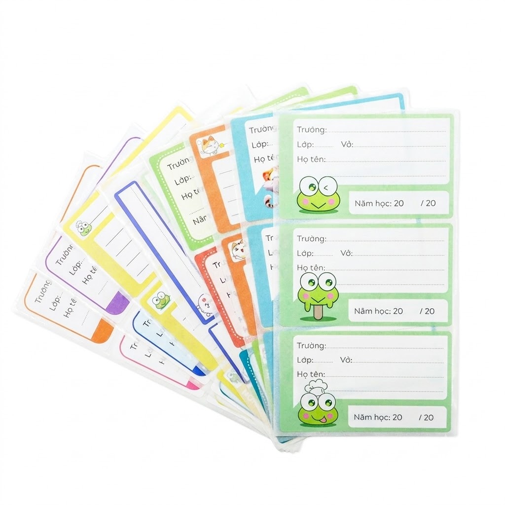 Nhãn Vở Học Sinh Cấp 1 3594