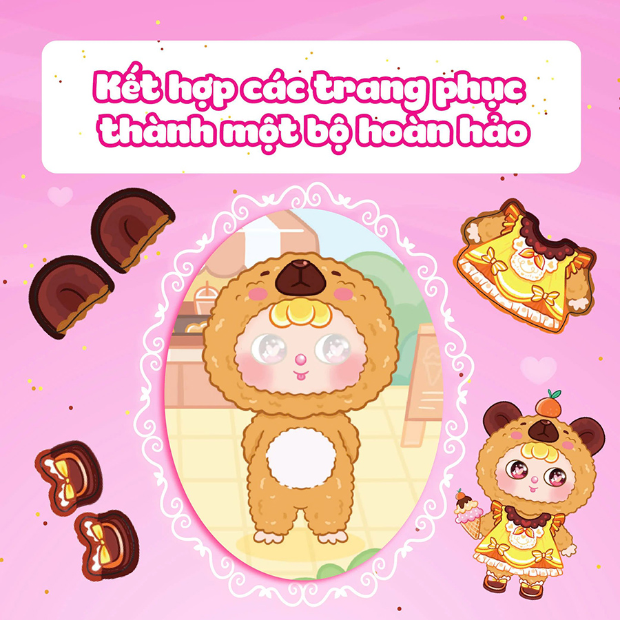 Sách Tô Màu Mini Fashion - Baby Three (100+ Stickers Dễ Thương)