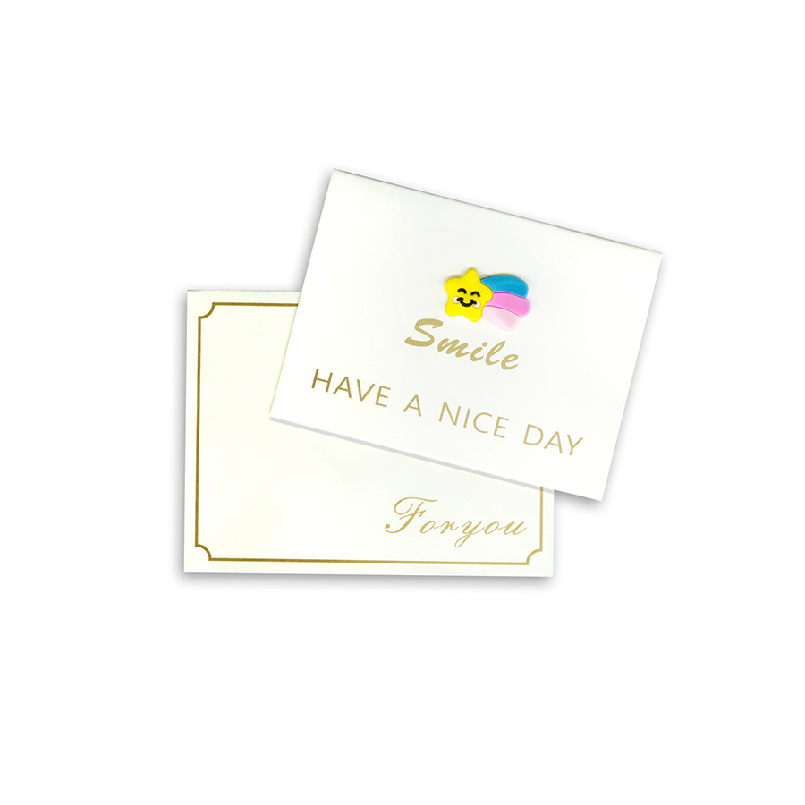 Thiệp Gấp Dán Hình Nổi Smile