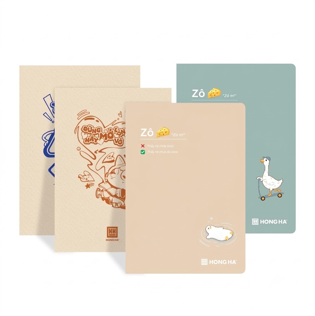 Vở Kẻ Ngang Gáy Ghim Hồng Hà Study Trendy 1472 72tr
