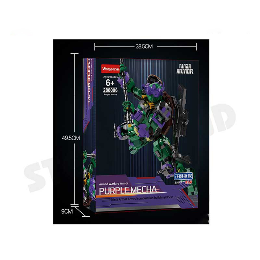 Đồ Chơi Lắp Ráp Mecha Ninja Armor Tím – WANGAO 288006