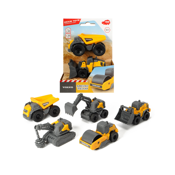 Bộ Đồ Chơi Xe Xây Dựng Dickie Toys Micro Team 203341038