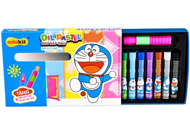 Bút Sáp Dầu Thiên Long Doraemon OP-C07/DO 12 Màu