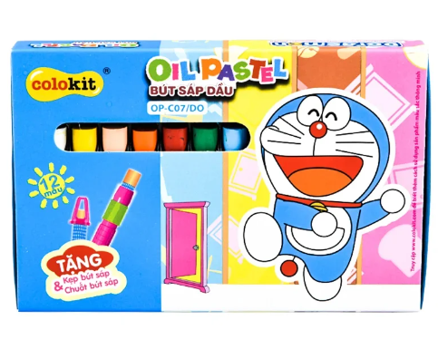 Bút Sáp Dầu Thiên Long Doraemon OP-C07/DO 12 Màu