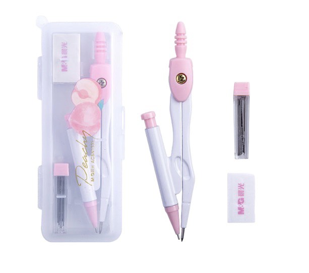 ComPa Chì Kim M&G Acsn1333 Màu Hồng Hình Quả Đào