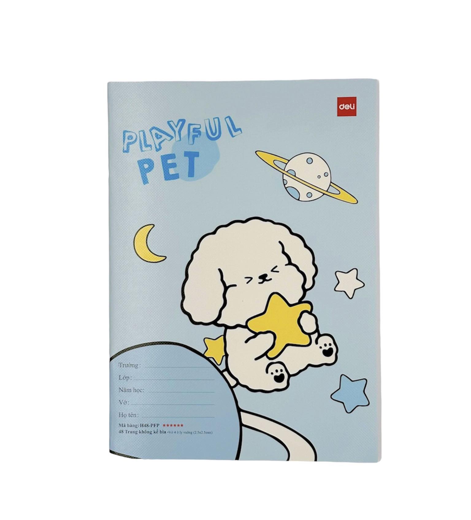 Vở 4 Ô Ly Vuông Deli Cnh48-Pfp
