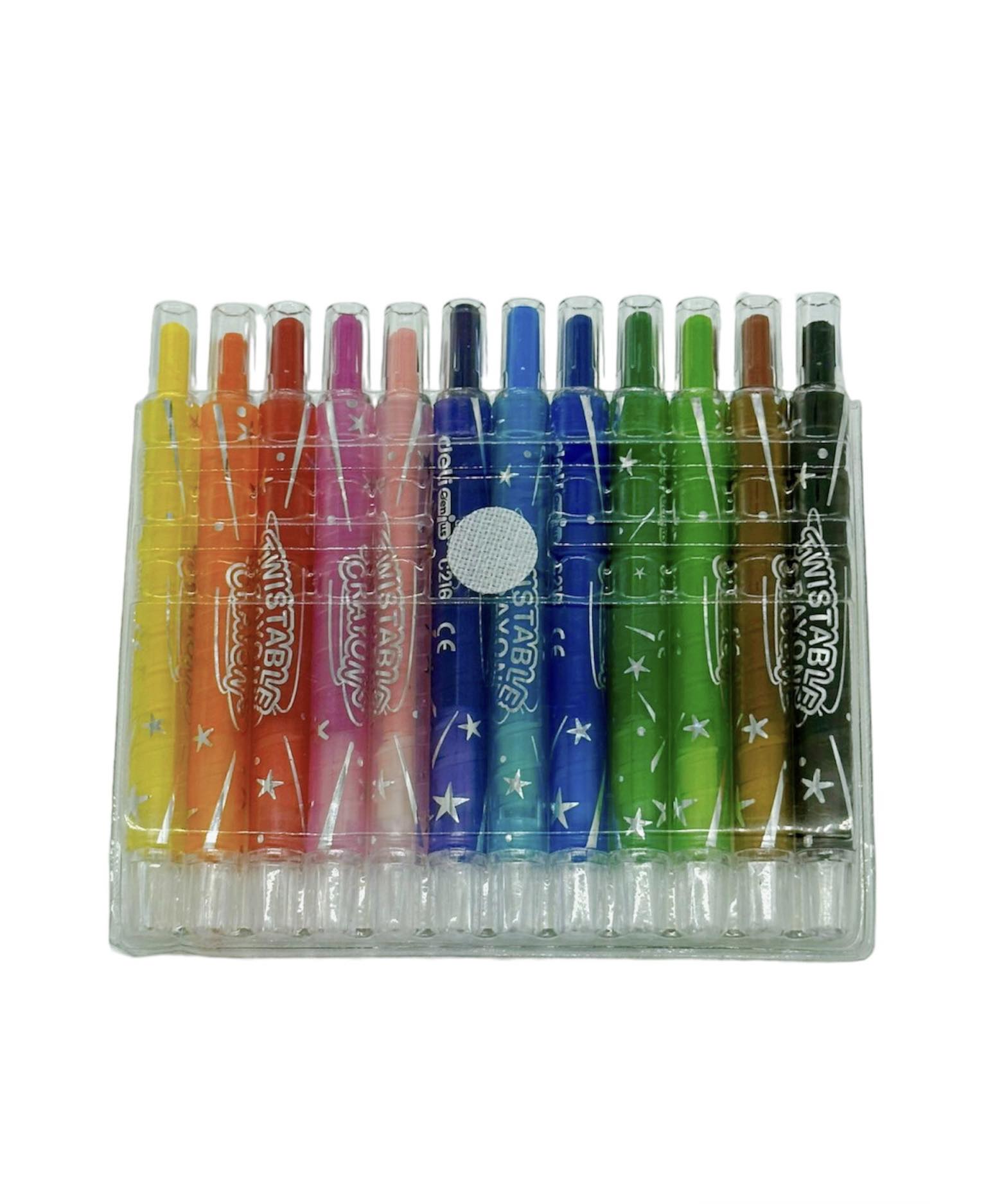 Sáp Vặn Deli 12 Màu Ngắn Ec216-12