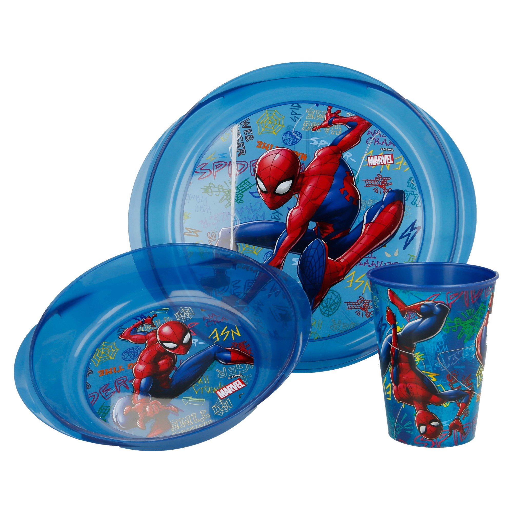 Bộ Bát Đĩa Ly Easy Micro Spiderman Graffiti 37980