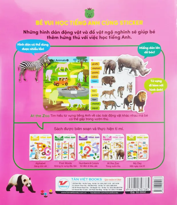 Bé Vui Học Tiếng Anh Cùng Sticker - Trong Vườn Thú