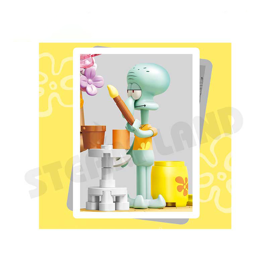 Đồ Chơi Lắp Ráp Khung Hoa Nghệ Thuật Bọt Biển SpongeBob SquarePants – SEMBO 612215
