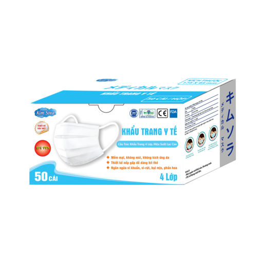 Khẩu Trang Y Tế Kim Sora 4 Lớp