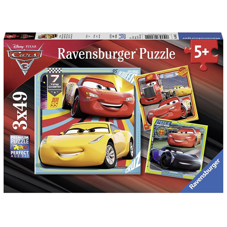 Bộ Đồ Chơi Xếp Hình Puzzle Ravensburger Dca:Cars3 3 Bộ 49 Mảnh RV080151