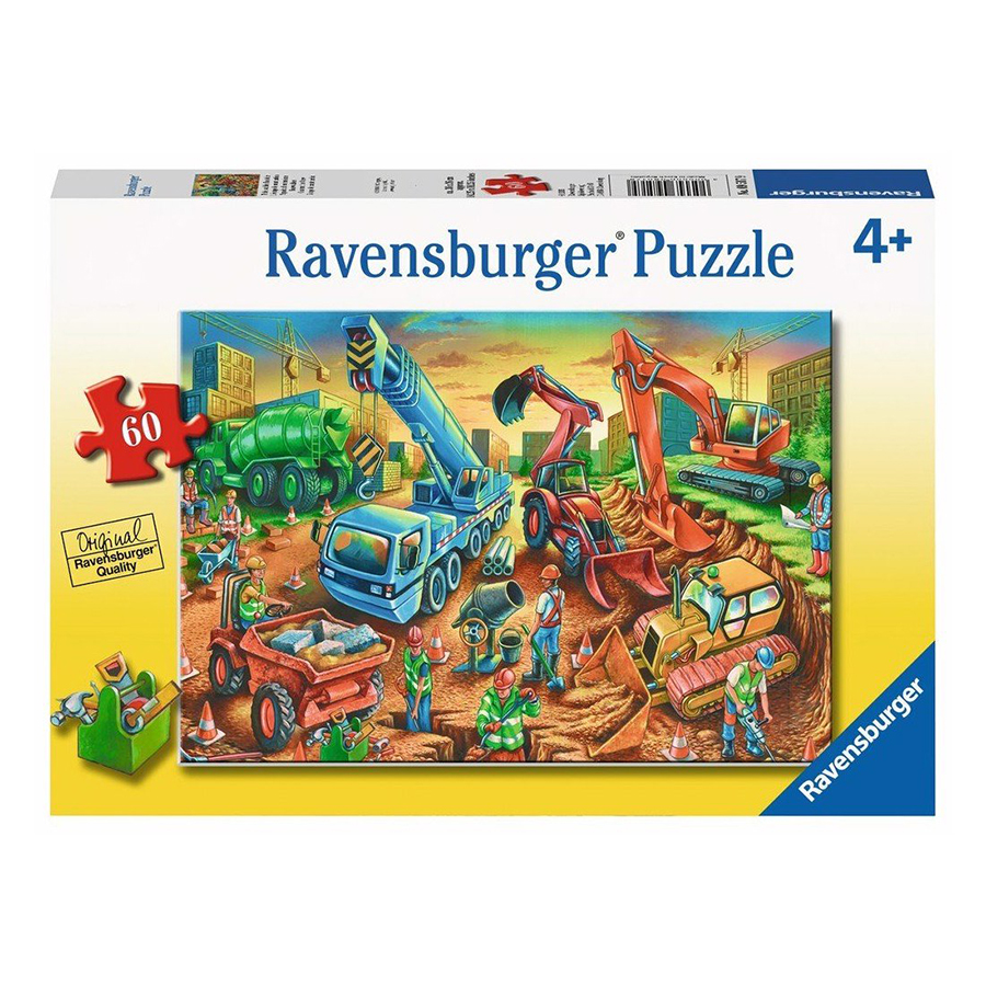 Đồ Chơi Xếp Hình Puzzle Ravensburger - Construction Crew 60 Mảnh