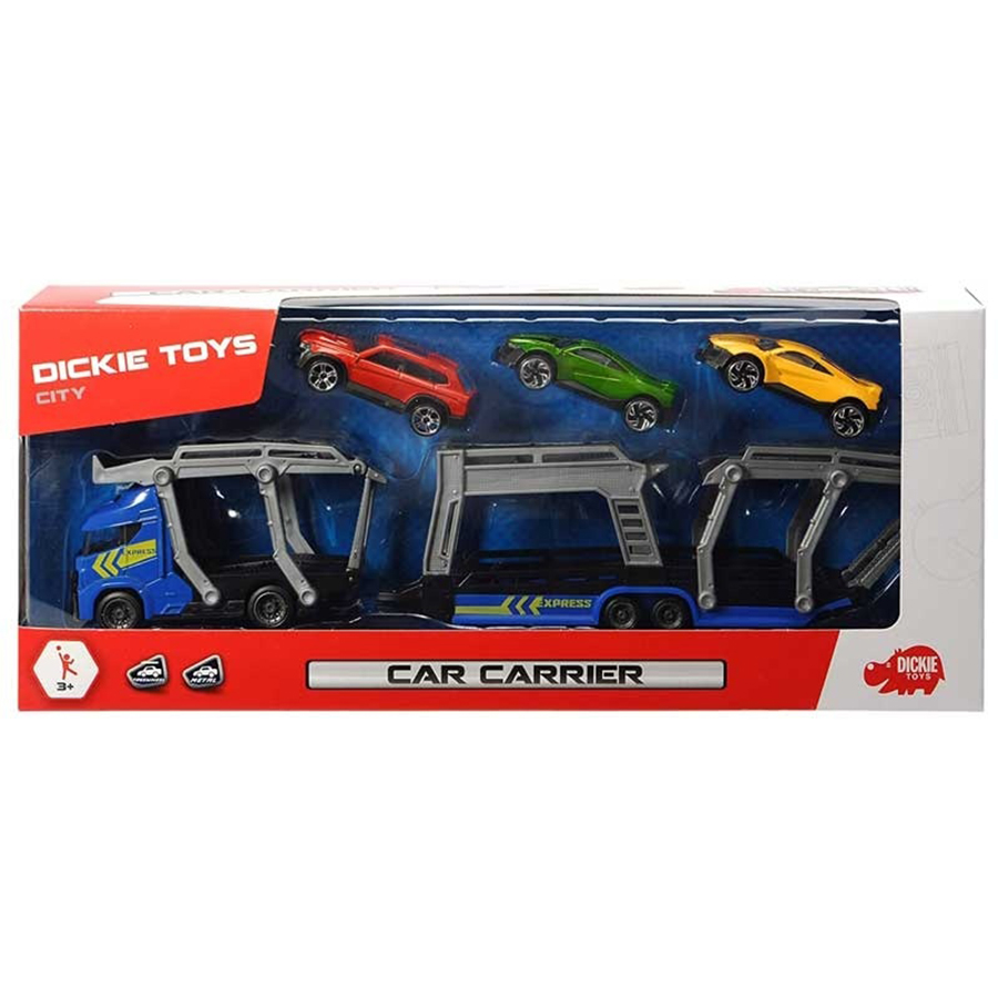 Bộ Đồ Chơi Xe Kéo Kèm 4 Ô Tô DICKIE TOYS Car Carrier 203745008