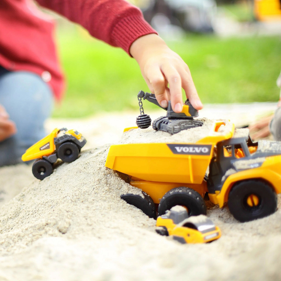 Bộ Đồ Chơi Xe Xây Dựng Dickie Toys Volvo Micro Workers 203722008
