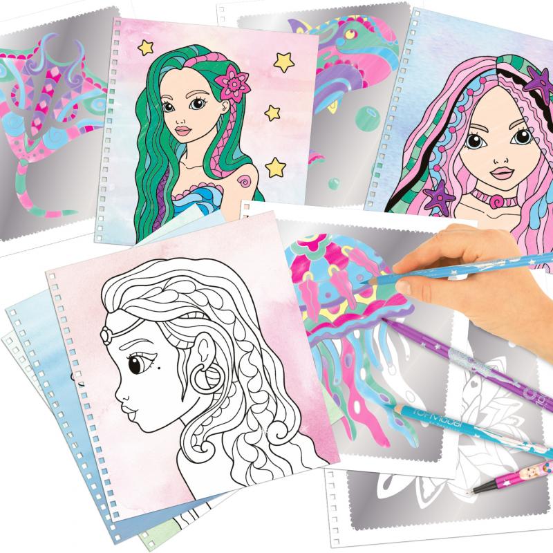 Đồ Chơi Bộ Sưu Tập Thiết Kế Thời Trang Fantasy Model Colouring Book Silver Art Topmodel TM011237