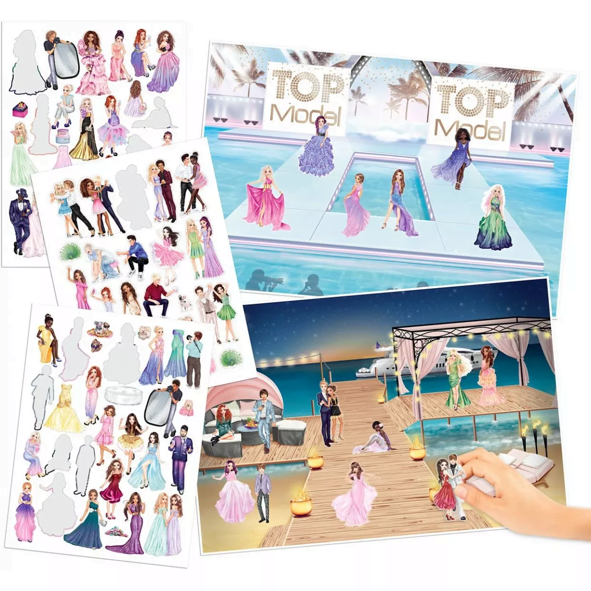 Đồ Chơi Bộ Sưu Tập Thiết Kế Thời Trang Glamour Stickerworld Topmodel TM011469