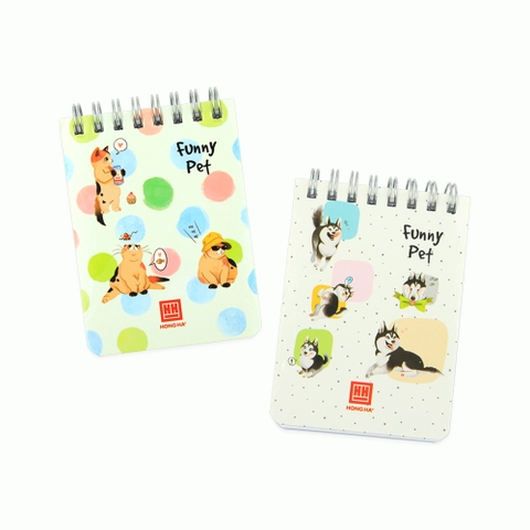 Sổ Lò Xo A7 Hồng Hà 200 Trang 4162 Funny Pet