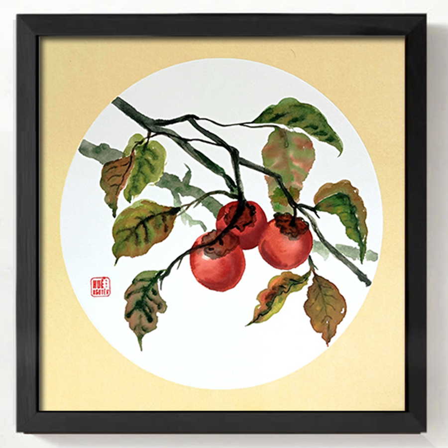 Tranh Màu Nước - Hồng Chín - ADC42