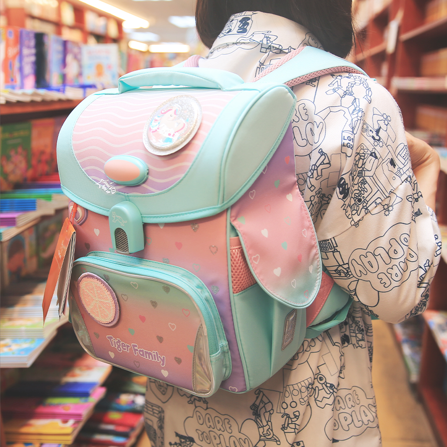 Ba Lô Học Sinh Chống Gù Tiger Family Jolly Schoolbag Pro 2 - Peach Waves [Go Green] TGJL-080A