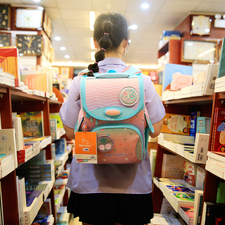 Ba Lô Học Sinh Chống Gù Tiger Family Nature Quest Schoolbag Pro - Peach Waves [Go Green] TGNQ-096A