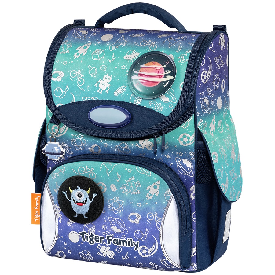 Ba Lô Học Sinh Chống Gù Tiger Family Nature Quest Schoolbag Pro - Space Things [Go Green] TGNQ-097A