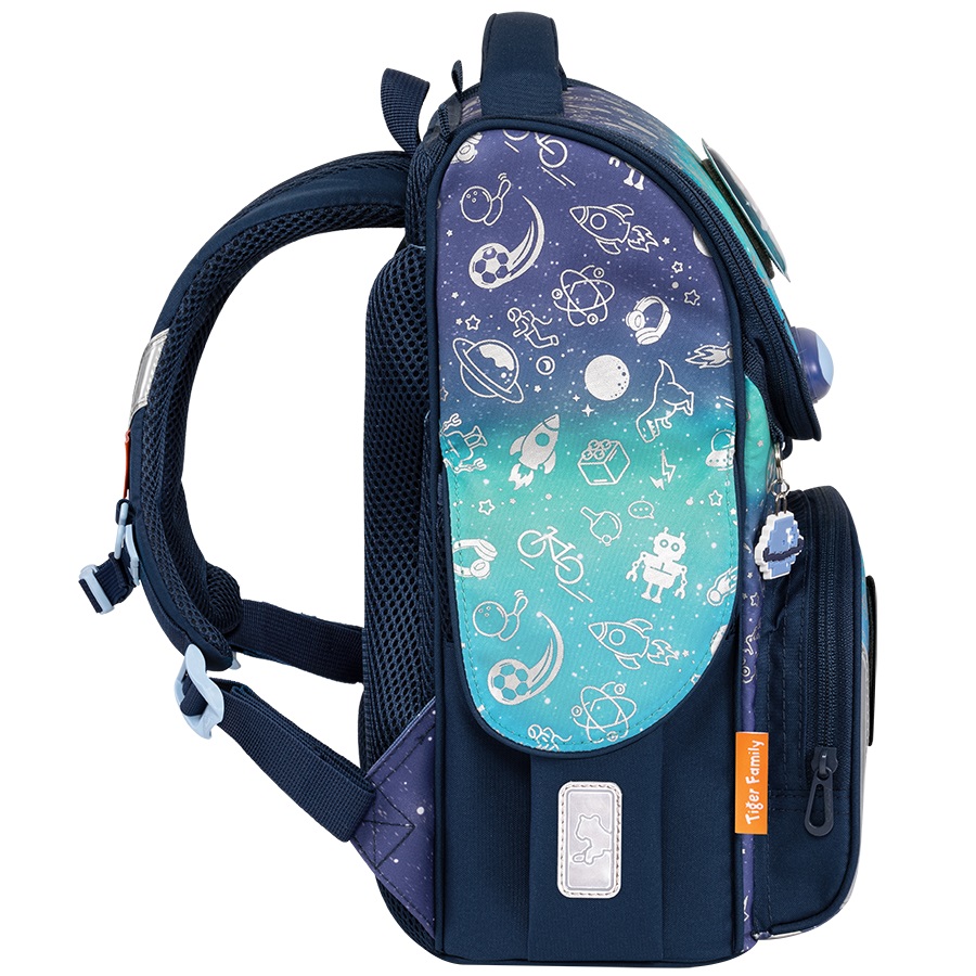 Ba Lô Học Sinh Chống Gù Tiger Family Nature Quest Schoolbag Pro - Space Things [Go Green] TGNQ-097A