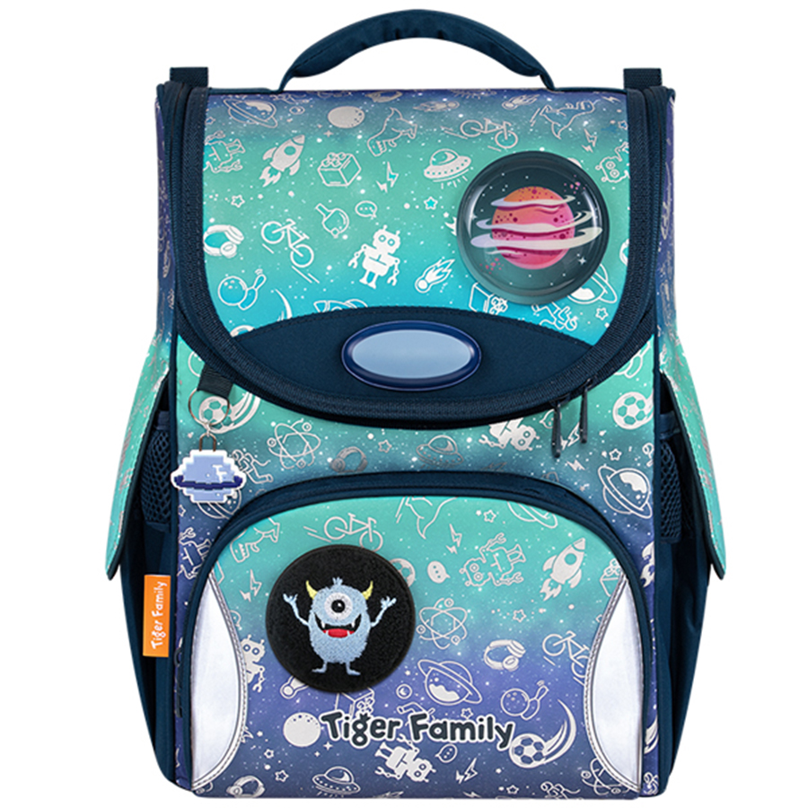 Ba Lô Học Sinh Chống Gù Tiger Family Nature Quest Schoolbag Pro - Space Things [Go Green] TGNQ-097A
