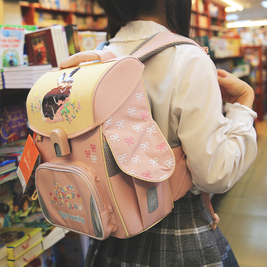 Ba Lô Học Sinh Chống Gù Tiger Family Jolly Schoolbag Pro 2 - Bows and Bunny [Sequins] TGJL-094A