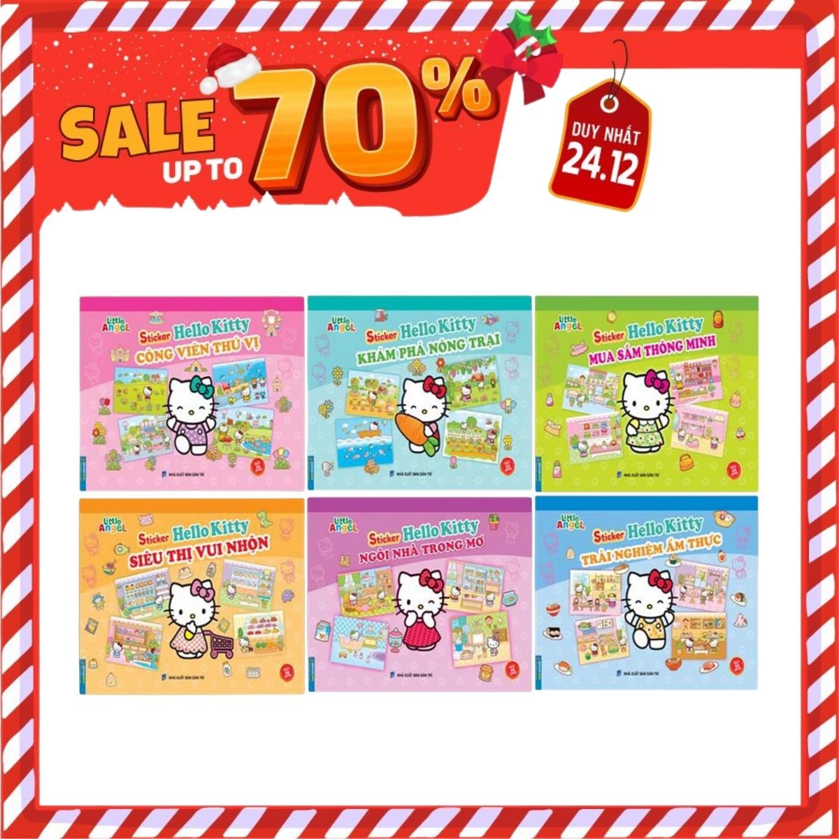 Combo 6 Cuốn Sticker Hello Kitty