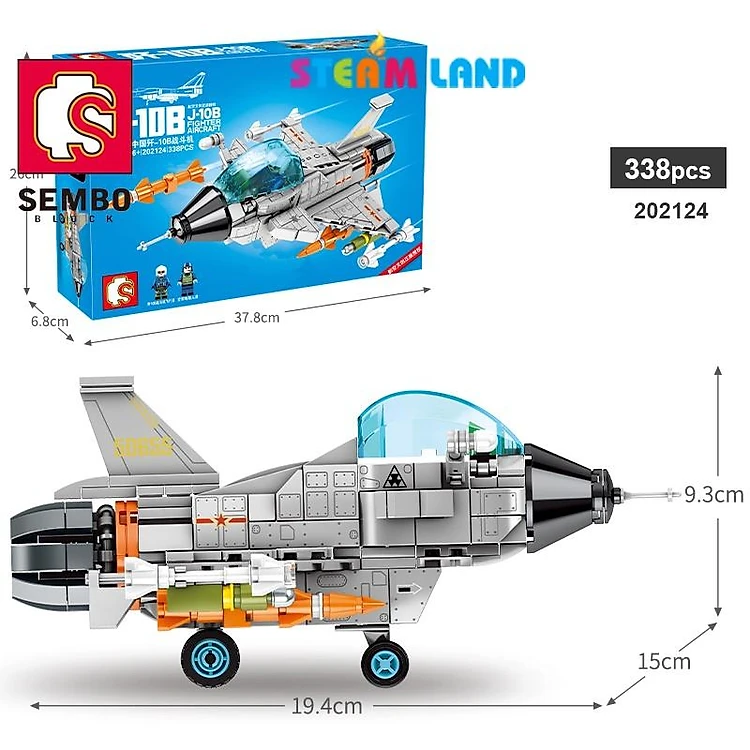 Đồ Chơi Lắp Ráp Máy Bay Chiến Đấu Đa Năng J-10B-Sembo 202124