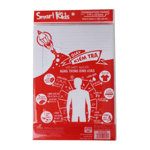 Giấy Kiểm Tra Smartkids Kẻ Ngang SK EP202 Khổ B5