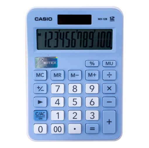 Máy Tính Casio MX12B-LB Màu Xanh Dương