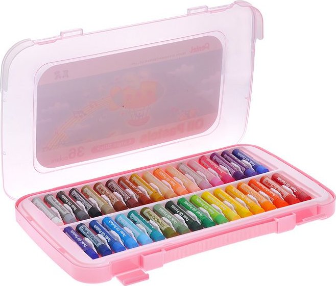 Bút Sáp Dầu Pentel 36 Màu Hộp Nhựa Hồng GHTP36