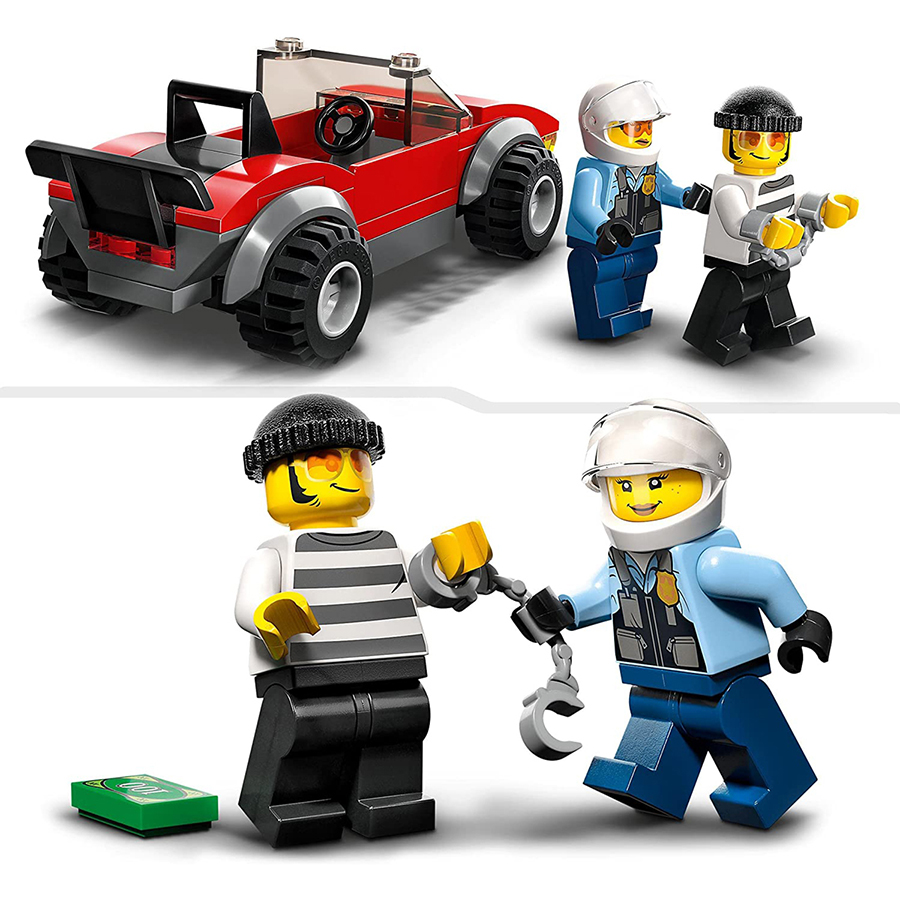 Đồ Chơi Lắp Ráp Lego Mô Tô Cảnh Sát Truy Đuổi Tội Phạm 60392