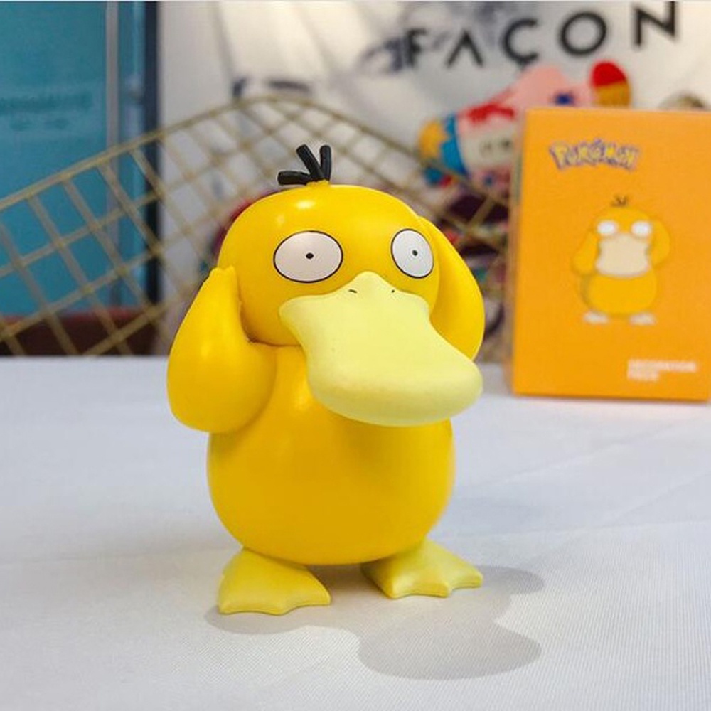 Tượng Nhựa Kèm Hộp Giấy Pokemon Psyduck Dễ Thương