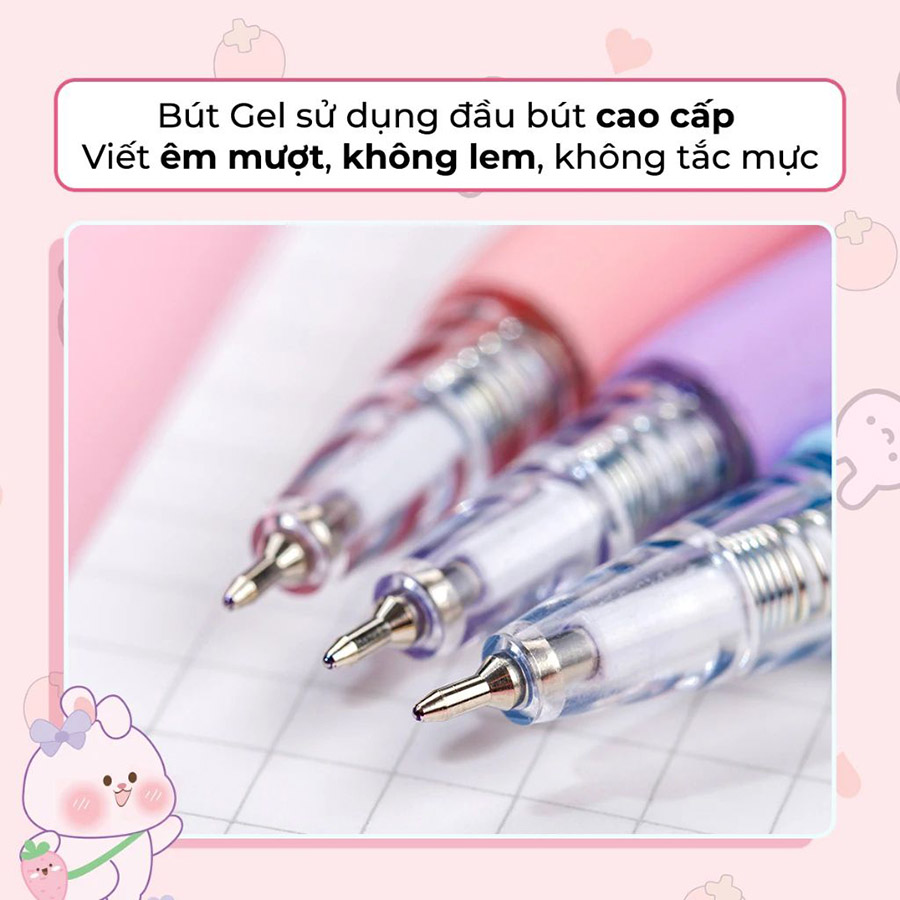 Bút Gel Thiên Long Màu Xanh - Mực Xanh GELB-046