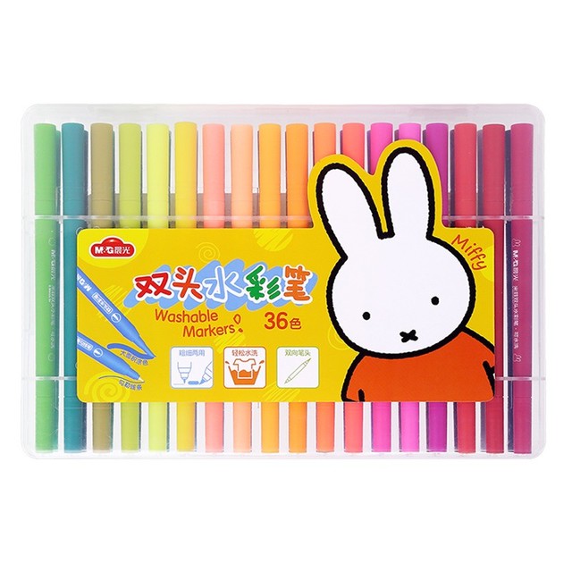 Bút Dạ Màu Nước M&G 36 Màu Xóa Được Fcpn0240 01 Đầu Kim + 01 Đầu Lông