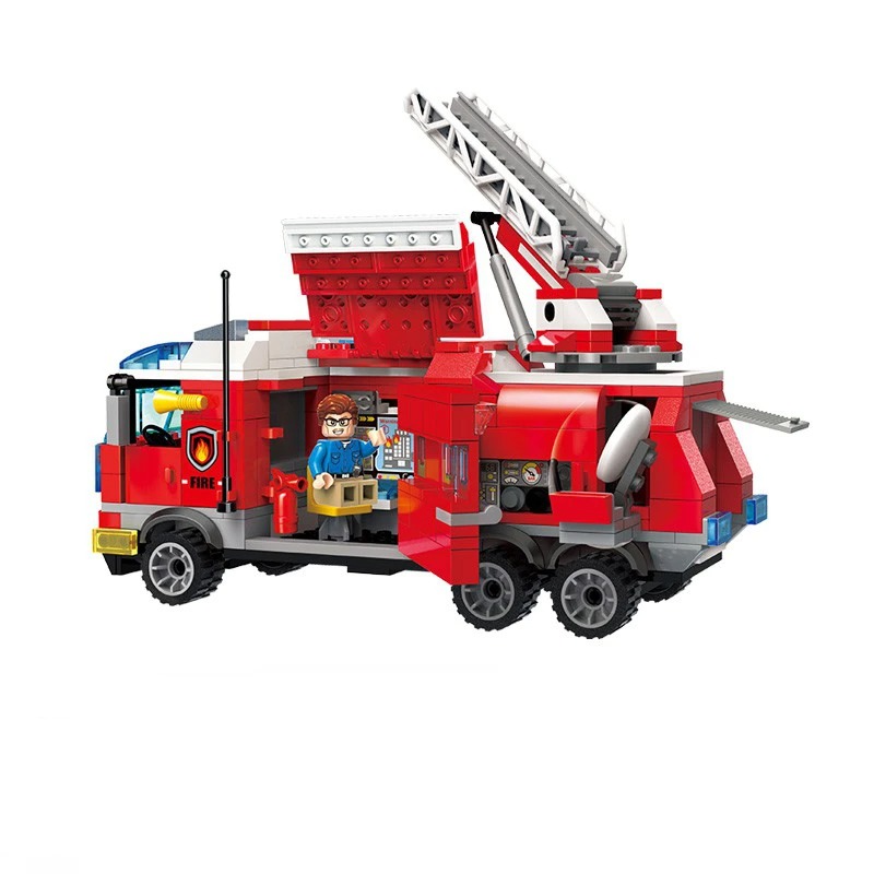 Đồ Chơi Xếp Hình Qman 2807 – Ô Tô Cứu Hỏa