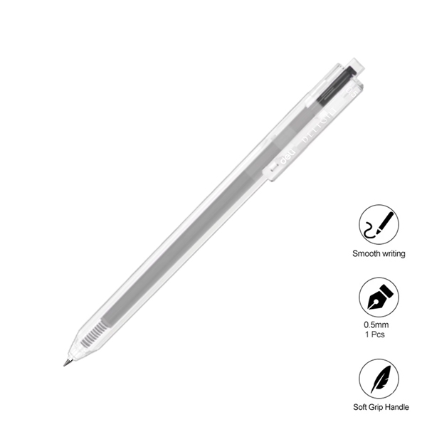 Bút Gel Bấm 0.5mm EG118-BK - Đen 12c/Hộp (Deli)