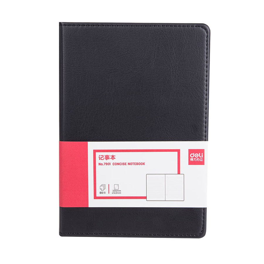 Sổ Bìa Da Deli PVC 7901 80TR